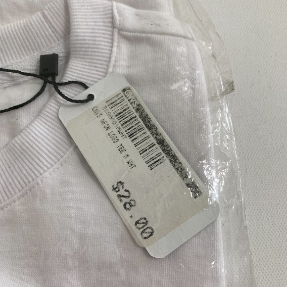 CNVS Neon Logo Print White T Shirt Crew Neck Made in Korea NWT Size M Cotton - Picture 4 of 11